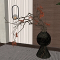 Wind vase ornaments 3d model