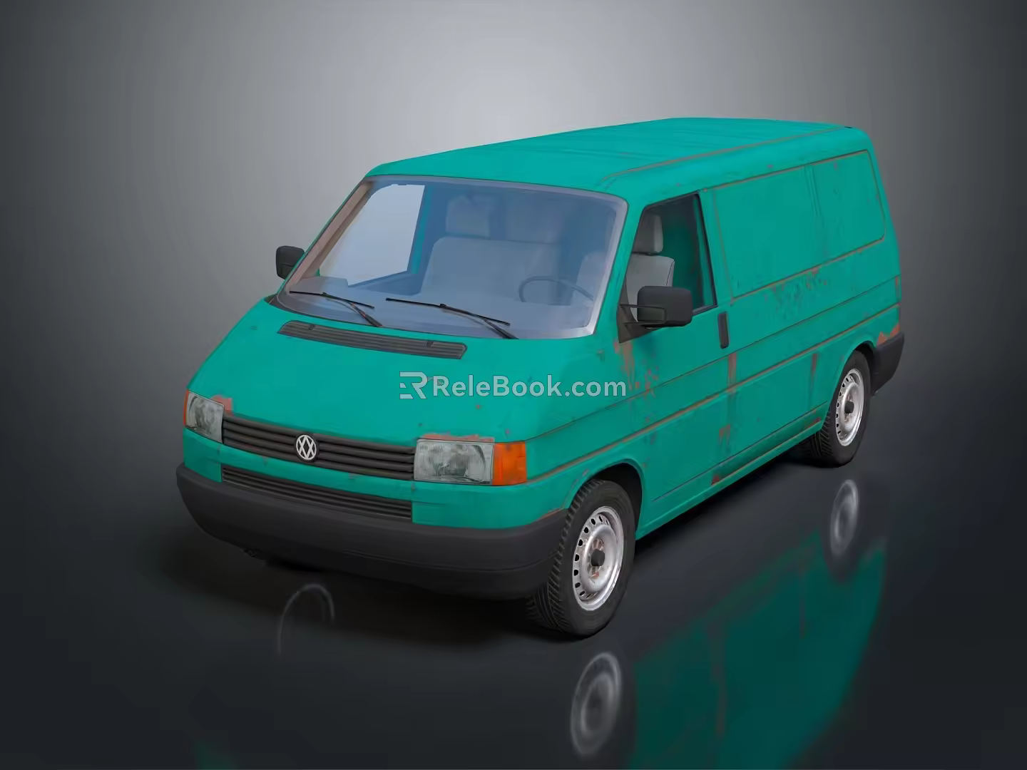 Modern bus minibus minivan driverless bus 3d model