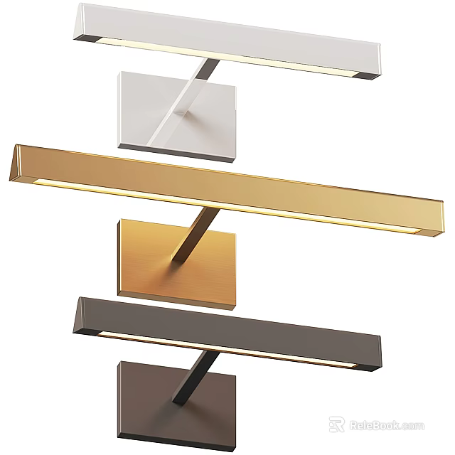 Modern Wall Lamps With Sleek Linear Design In Gold Black And White Finishes 3d model 