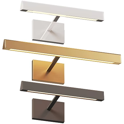 Modern Wall Lamps With Sleek Linear Design In Gold Black And White Finishes 3d model