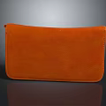 Stylish Orange Leather Pouch Bag with Rectangular Design for Daily Storage 3d model