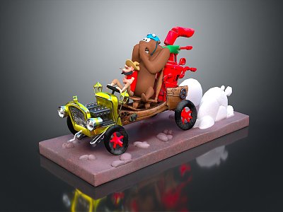 Modern Cartoon Cartoon Wagon Cartoon Toy Car 3d model