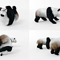 Cute Panda Plush Toys in Various Poses Standing Rolling and Lying Down