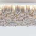 Stylish Modern White Layered Pleated Chandelier Design For Interior Decoration Spaces
