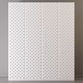 Modern White Dresser With Perforated Door Design For Bedroom Home Decor