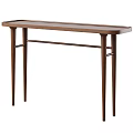 Modern Wooden Dressing Table With Sleek Design And Slender Legs Structure 3d model