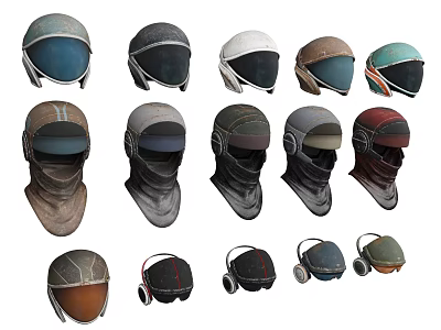 Various Stylish Hats Collection With Different Colors And Unique Designs 3d model