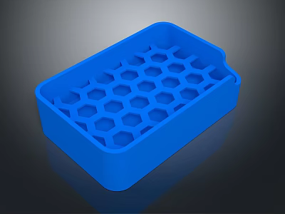 Practical Blue Plastic Honeycomb Hole Storage Organizer for Home Daily Necessities 3d model