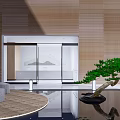 Modern Front Desk Reception Lobby With Waiting Seats Green Plants And Natural Lighting