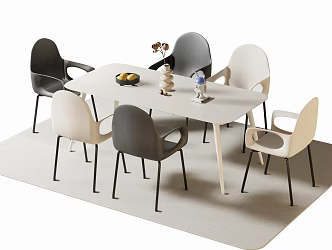 Dining Table and Chair Dining Chair 3d model