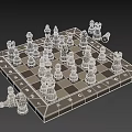 Chess Board Game Entertainment With Black And White Pieces On Checkerboard Squares