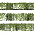Lush Green Vines Covering Decorative Garden Fence For Outdoor Landscaping
