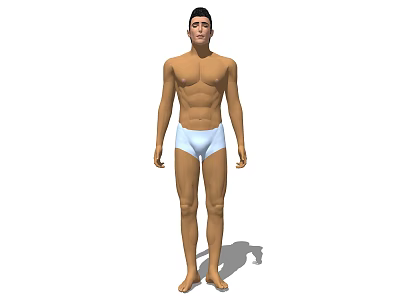 Man Landscape Characters 3d model