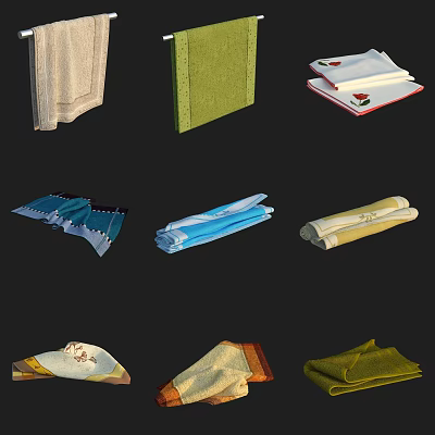 Paz towel combination 3d model