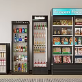 Commercial Display Refrigerators And Freezers Featuring Beverages Frozen Food And Snacks