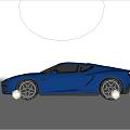 Modern sports car Lamborghini 3d model