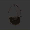 Classic Brown Leather Crossbody Bag With Adjustable Strap And Simple Design