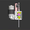 3D Model Mechanical Device Internal Structure With Motor Gears And Colored Components