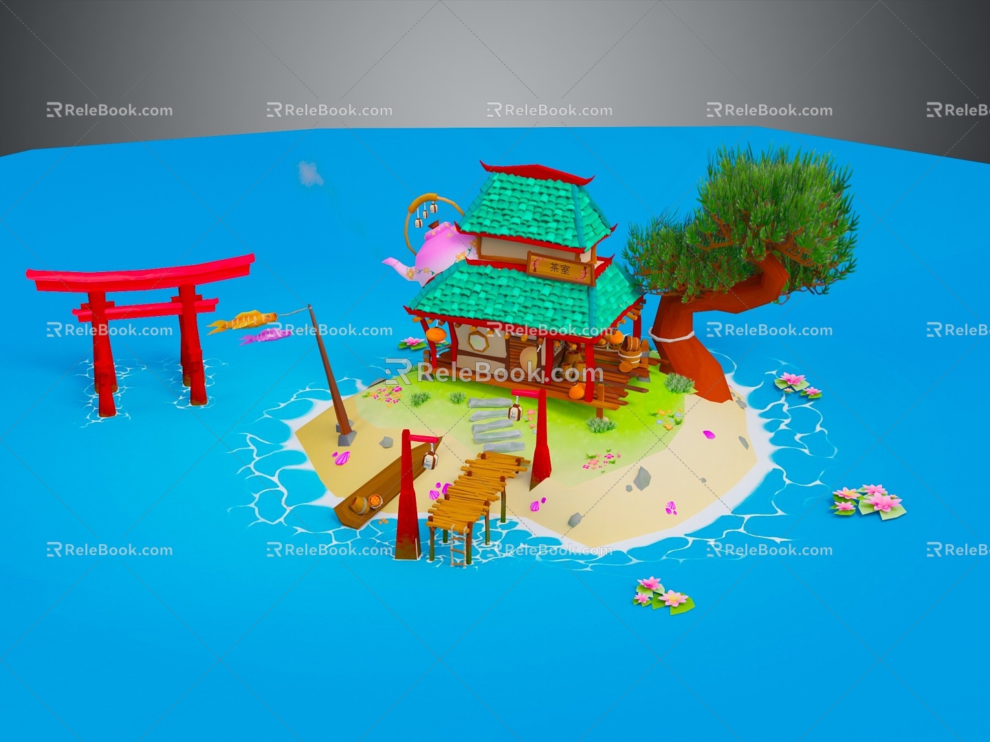 Holiday Paradise Holiday Island Holiday Island Island Island Holiday Resort Coconut Tree Cartoon Coconut Tree 3d model