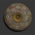 Exquisite Decorative Vase With Yellow Top And Intricate Pink Yellow Patterns