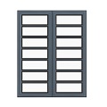 windows metal windows double fenestration casement windows villa window blinds 3d model