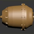 Golden Mechanical Equipment With Shiny Metal Casing Bolted Design And Turbine Structure