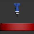 The Dart As A Precision Weapon Striking The Red And White Target Center
