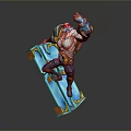 Muscular Colorful Action Figure Toy With Mechanical Arm And Vibrant Design For Home Decor