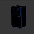 Modern Home Air Purifier With Digital Display Control Buttons And Green Indicator