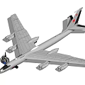 Military Strategic Bomber Weapon With Multiple Engines And Long Range Strike Capability 3d model