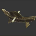 Handmade Iron Garden Ornament With Curved Stand Circular Decor And Metal Rod
