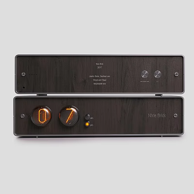 Modern Nine Block Model No 001 Clock with Circular Digital Displays and Knob Controls 3d model