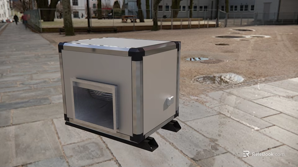 Cafeteria Stainless Steel Ventilation Unit Outdoor Durable Structure Design 3d model