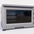 Modern Countertop Electric Oven With Glass Door And Knob Controls For Kitchen