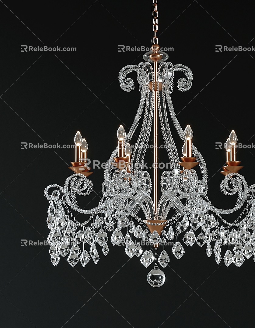 Crystal chandelier 3d model