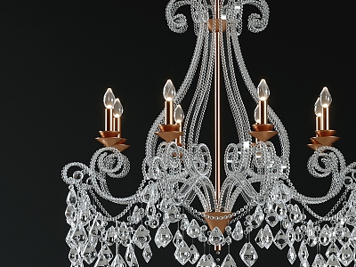 Crystal chandelier 3d model