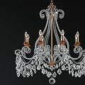 Crystal chandelier 3d model