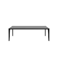 Minimalist Black Dining Table With Rectangular Surface And Slim Metal Legs Modern Design 3d model