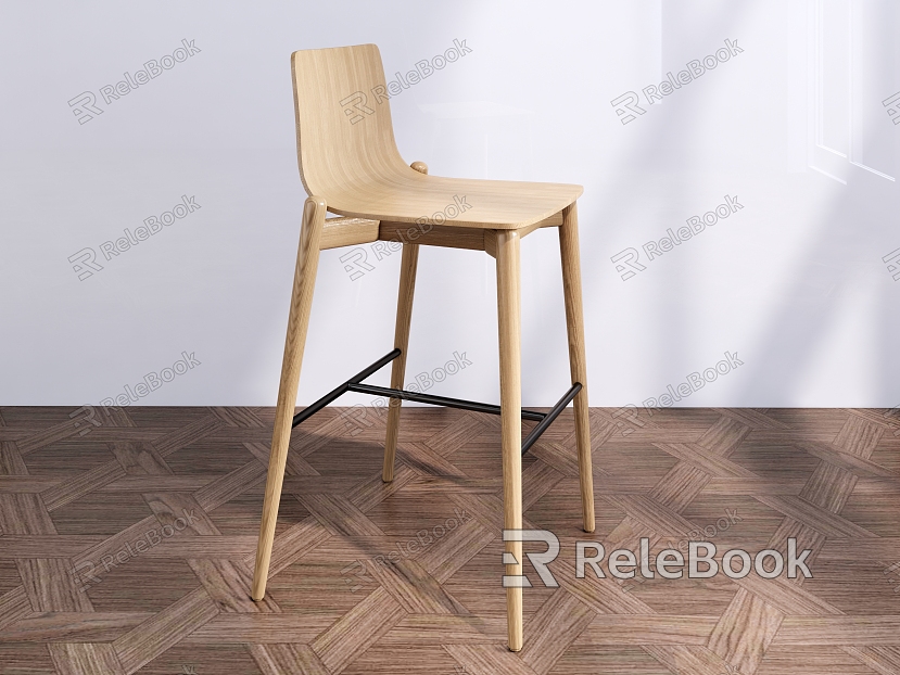 Nordic Style Bar Chair Leisure Chair model