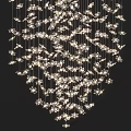 Modern crystal chandelier 3d model