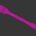 3D Rendered Mechanical Connecting Rod Component With End Joints And Central Structure