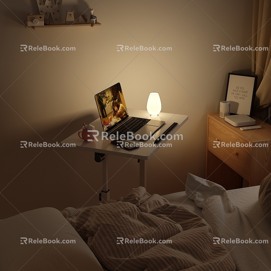 Bedroom Bedside Table 3d model