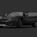 Sleek Black Sports Car with Open Doors and Modern Exterior Design