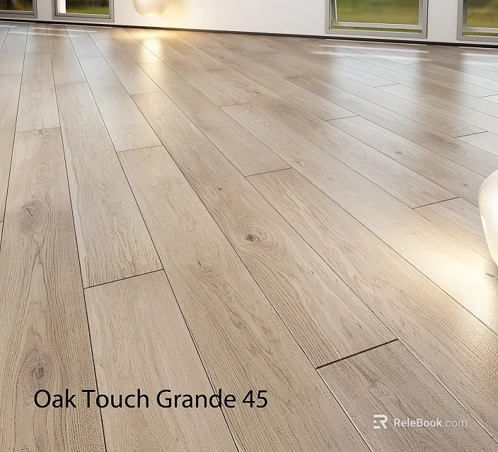 Oak Touch Grande 45 Natural Light Oak Wood Flooring With Smooth Surface And Texture 3d model 