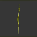 Ornate Tribal Ceremonial Weapon With Green Feather Decoration Ivory Staff And Golden Accents
