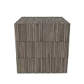 Structured Wooden Slat Components For Wall Panel With Horizontal Vertical Lines Design 3d model
