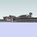 Traditional Modern Building Exterior With Sloped Roof White Facade And Multiple Windows