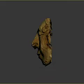 Ancient Golden Mask With Smiling Expression Intricate Facial Features And Decorative Ears