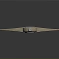 3D Rendered Blue Blade Sword With Black Hilt And Decorative Gemstone