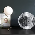 modern table lamp moon lamp 3d model